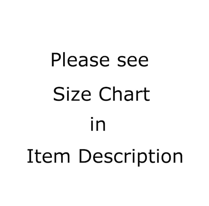 Puede incluir: Texto que dice "Por favor, consulte la tabla de tallas en la descripci&oacute;n del art&iacute;culo"
