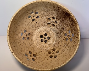 Bessenkom, keramische kom, vergietkom, fruitkom, aardewerkkom, serveerkom, Boho Bowl