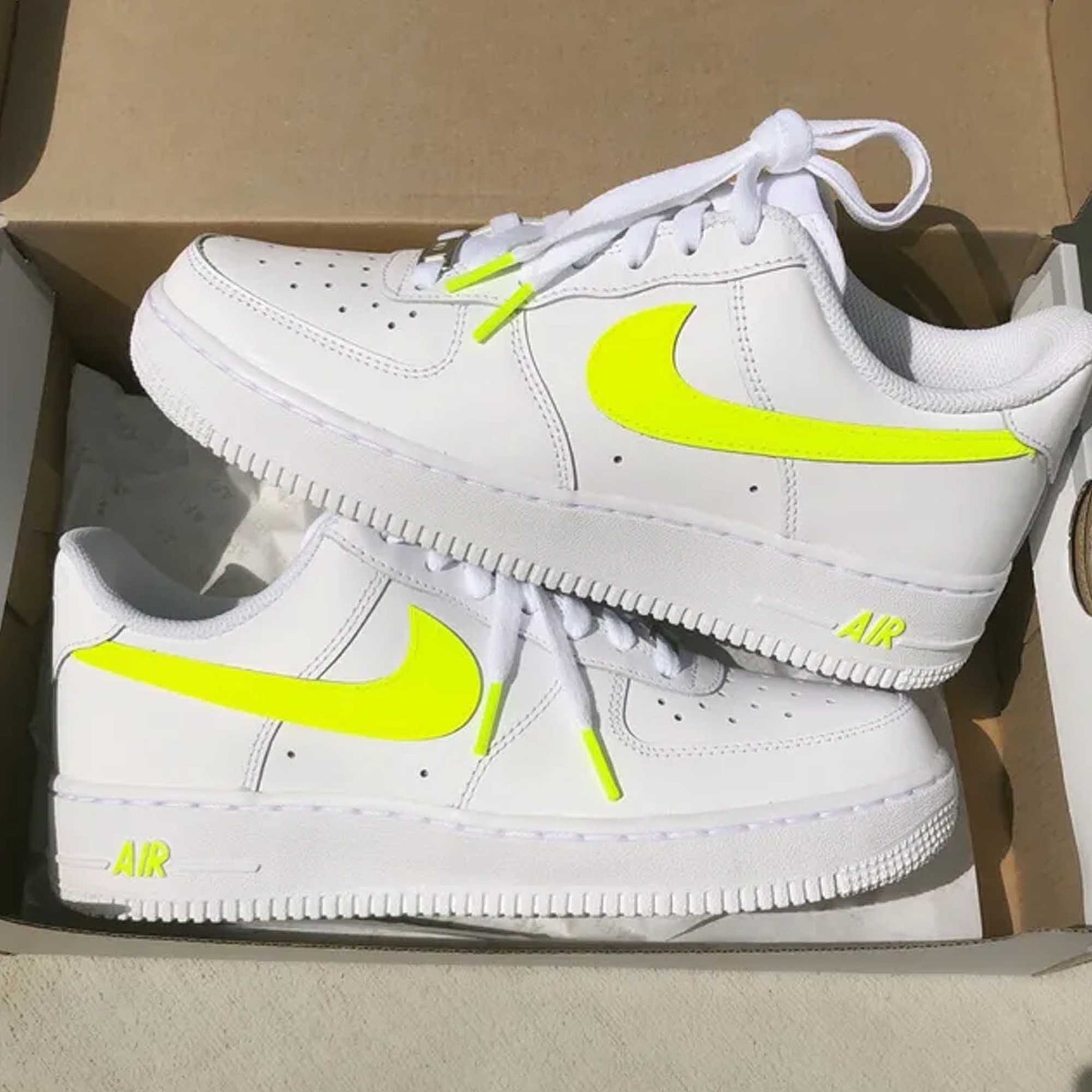 Baby Fantasy Yellow Custom Sneaker Air Force 1 Girls Shoe Hand | Etsy