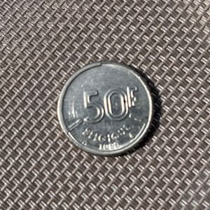 50 Belgian franc coin