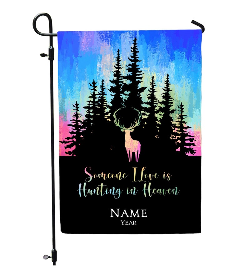 Someone I Love is Hunting in Heaven Garden Flag Sublimation - Etsy