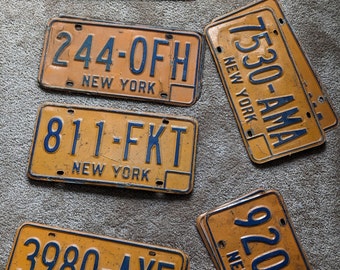 Vintage 1990s NY License Plate in Excellent Condition - Etsy
