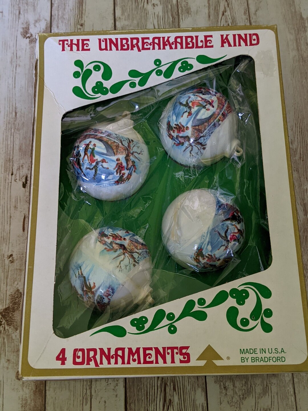 Vintage Christmas Ornaments Bradford Novelty in Original Etsy