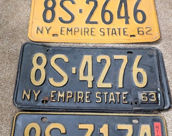 Vintage 1990s NY License Plate in Excellent Condition - Etsy