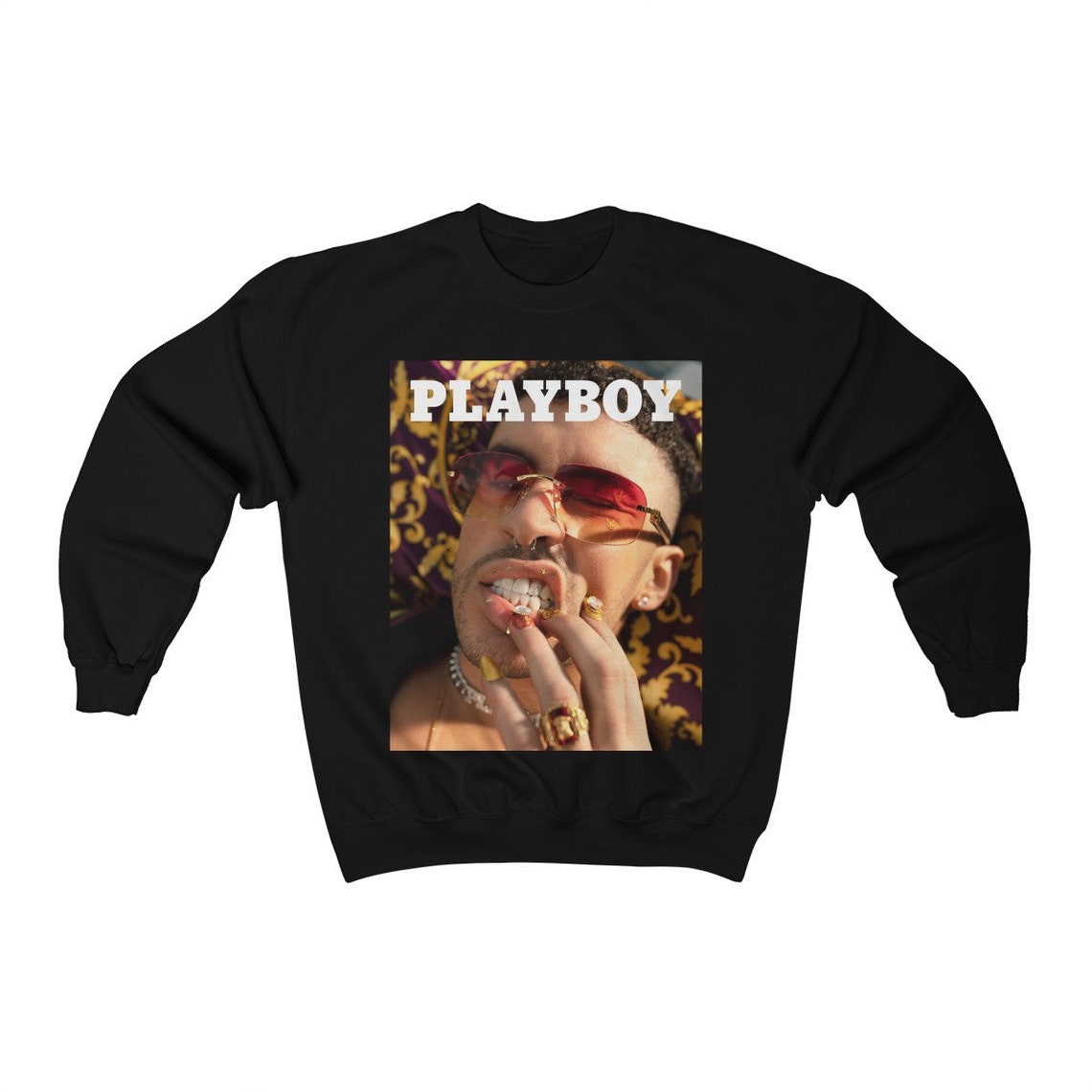 Bad Bunny Playboy Cover Sweatshirt Unisex Heavy Blend | Etsy