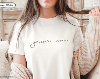 Chemise Rapha Jéhovah, t-shirt Le Seigneur qui guérit, chemise foi chrétienne unisexe, vêtement nom hébreu de Dieu, t-shirt théologie minimale