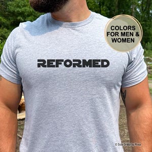 Reformed Theology Shirt, Calvinist Christian T-Shirt, Reformed Statement Tee, Sola Gratia, Reformed Theology Gift, Christian Gift, FiveSolas
