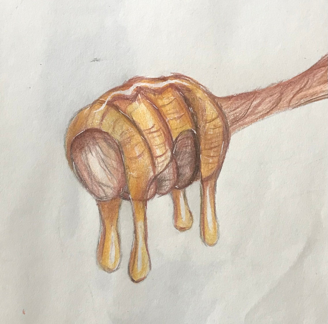 ORIGINAL honey on a honey wand drawing Etsy