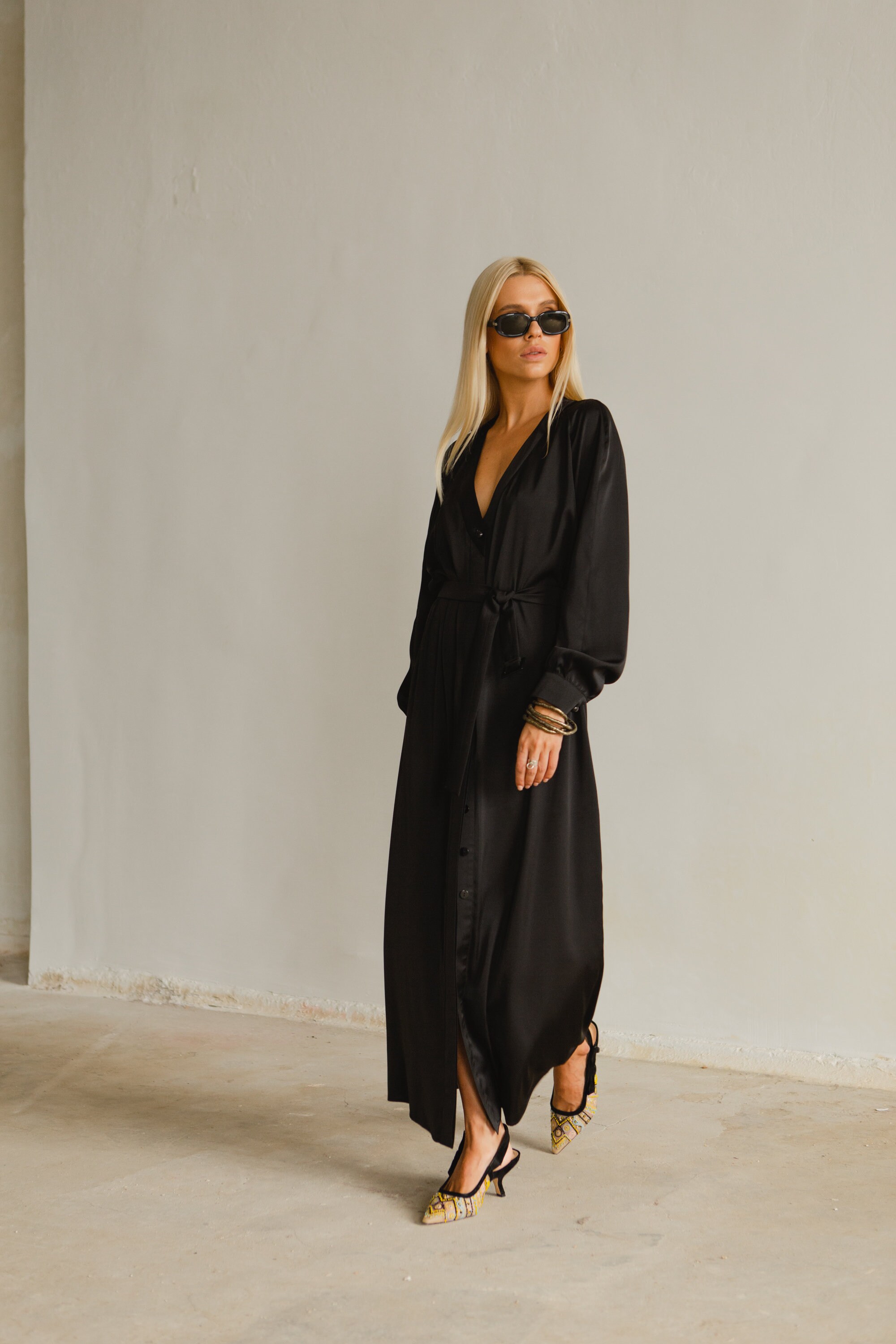 black formal dress v neck Formal Dresses Black Halter V-Neck Trumpet/Mermaid High Waist Ruched Formal Dress With Slit