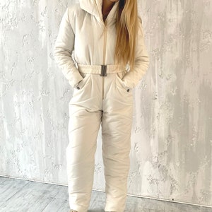 Ski Suit White Milk Ski Jumpsuit Ski Overall Ski Suit - Etsy