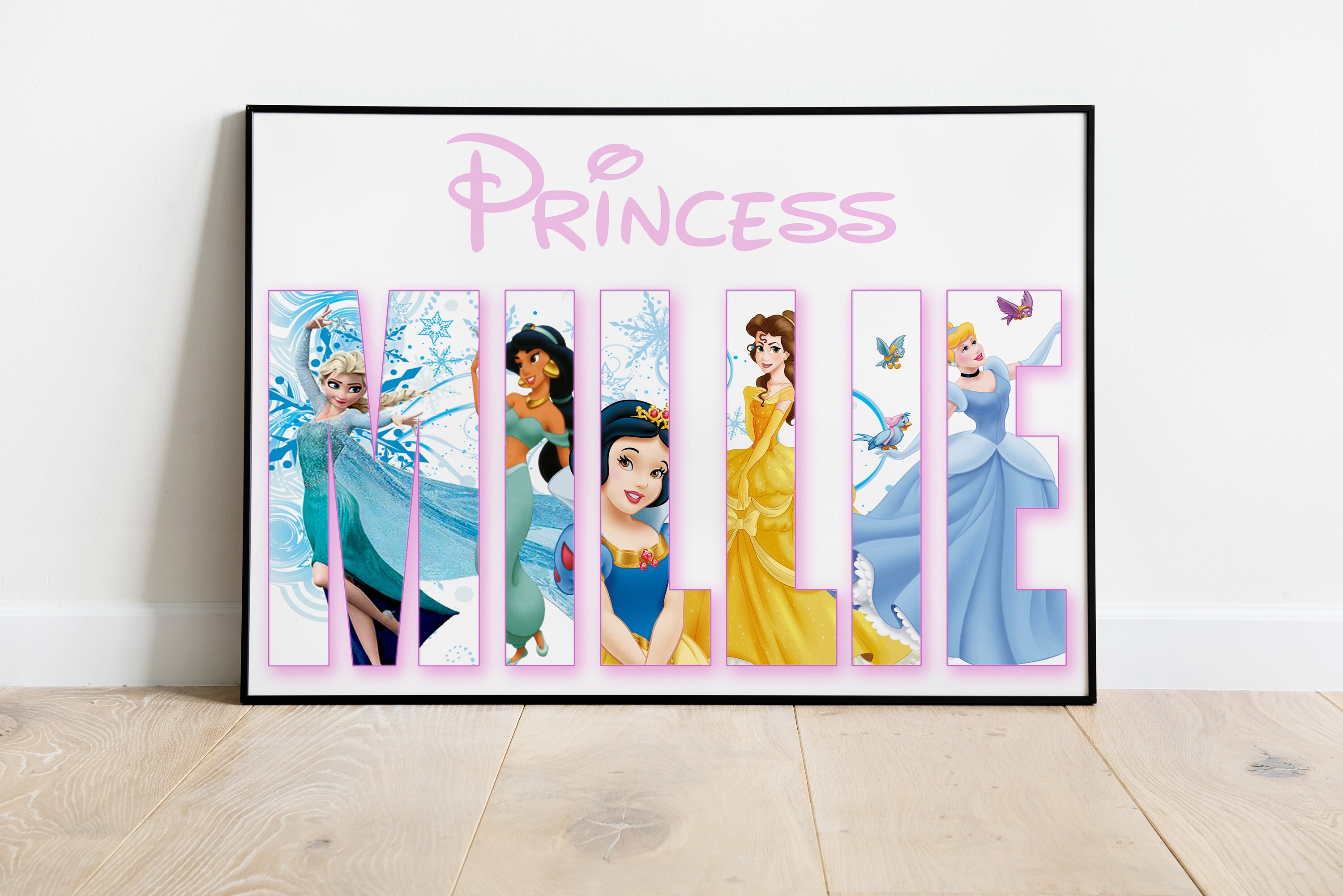 Personalised Princess Name Print Digital | Etsy