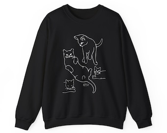 Cats - Unisex Crewneck - (cat mom, cat dad, kitten, animal lover, fur baby, sweatshirt)