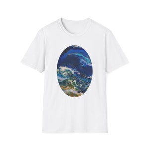 Ripple Effect - Unisex Softstyle T-Shirt - (ocean, beach, waves, nature, outdoorsy, abstract art, tee)