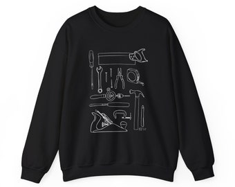 Dad&#39;s Workshop - Unisex Crewneck - (woodworking, carpenter, handyman, tools, workshop, sweatshirt)