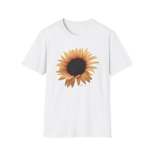 Retro Sunflower - Unisex Softstyle T-shirt - (boho, gardening, flower, nature, plant, tee)
