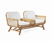 Rattan Wicker Tete-a-Tete Chairs