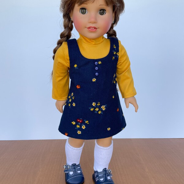 Navy School Corduroy Jumper II Doll Dress