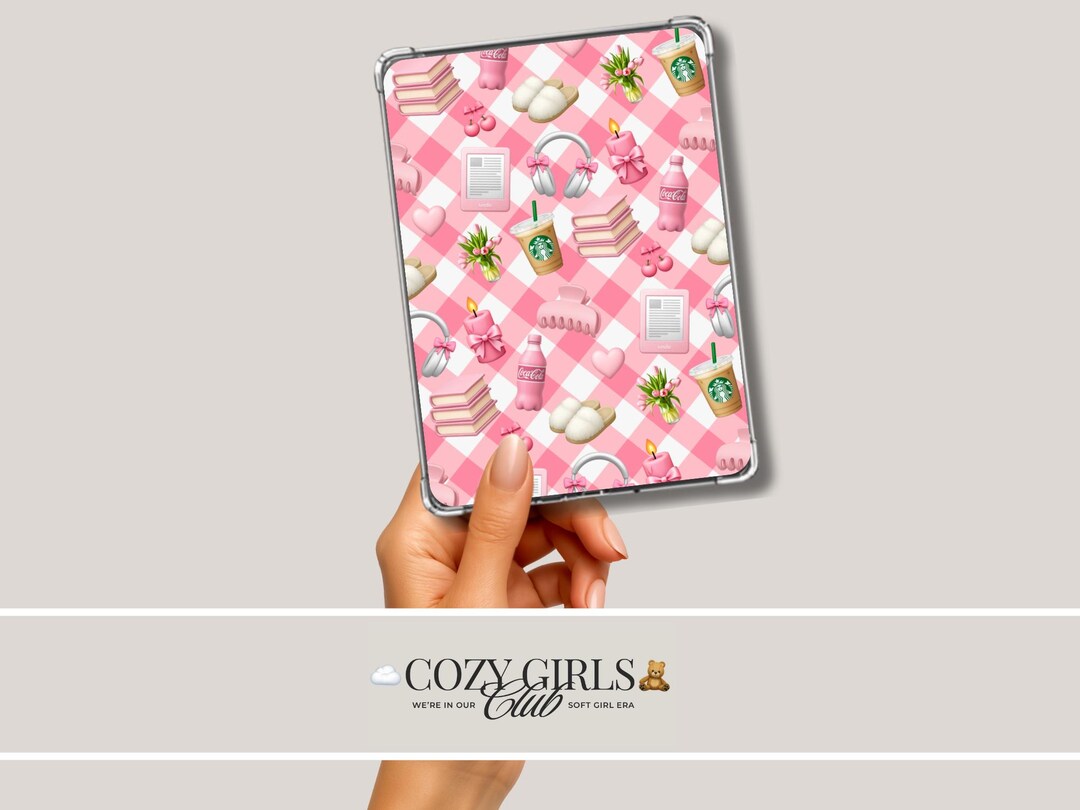 Pink Coquette Printable Case Kindle Insert, Girly Reader Aesthetic ...