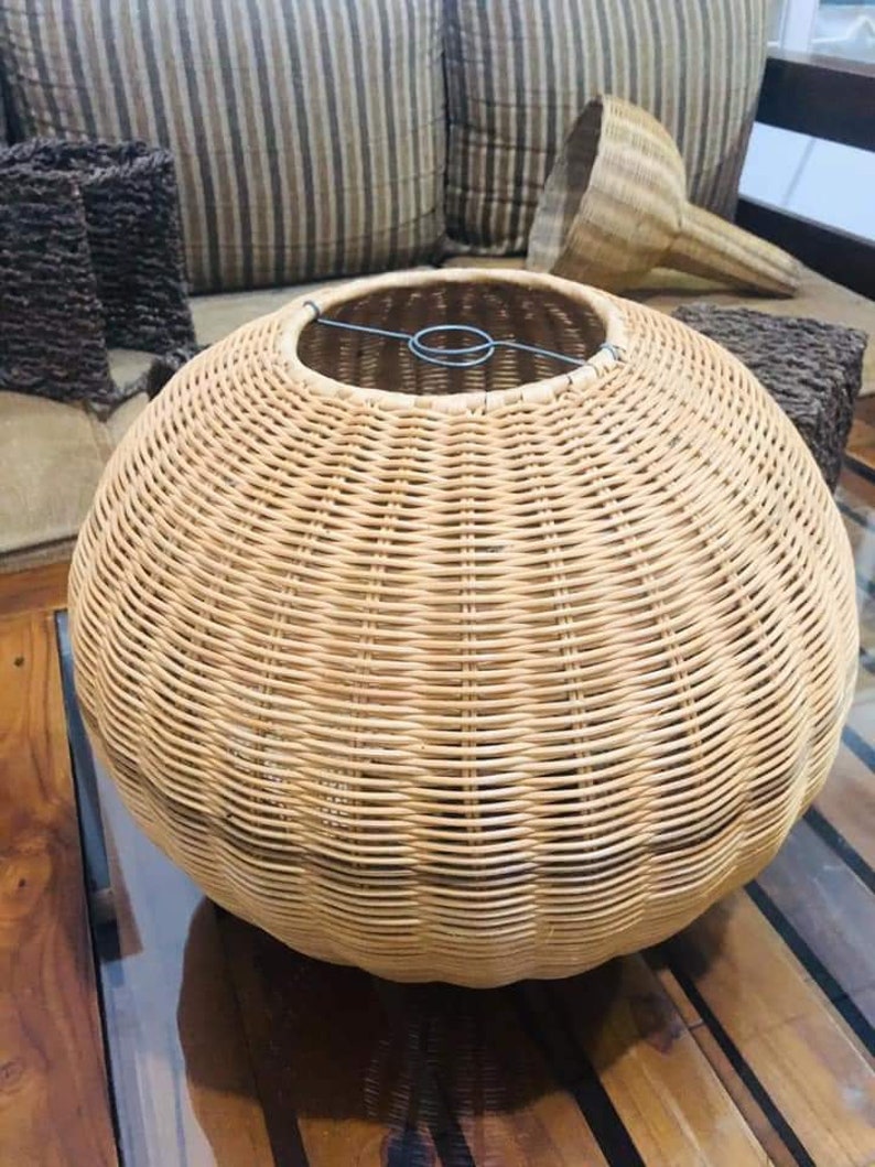 Cane Lamps Shade/ Natural Cane Lamp Cover/ Free Shipping/ Hand Etsy