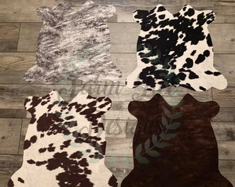 Mini Faux Cowhide