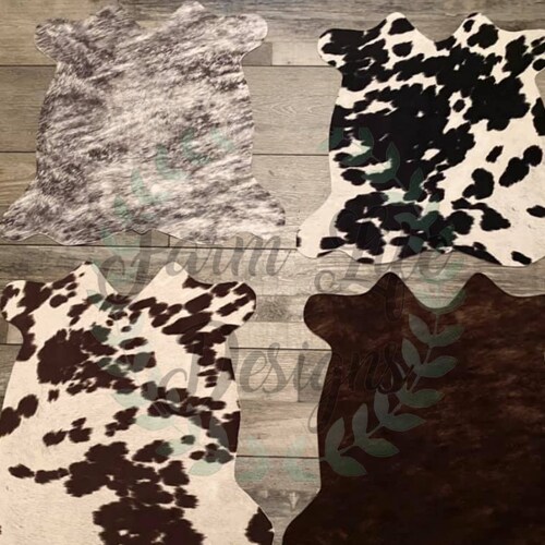 Mini Faux Cowhide Etsy