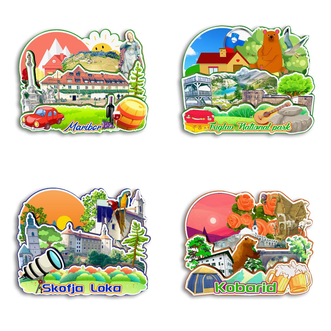 Maribor Triglav National Skofja Loka Kobaridcroatia Fridge Magnet City ...