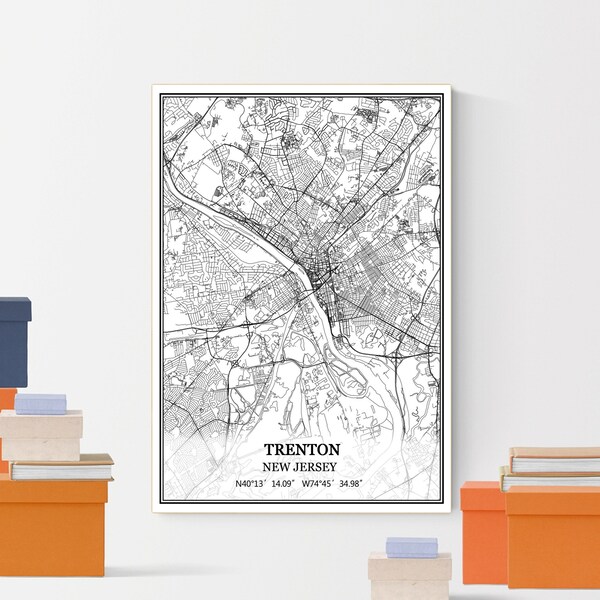 Toms River City Map Etsy