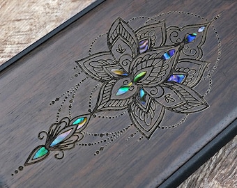 蓮の花アート、手作り木製ケース、iPhone 14 13 12 Mini Pro Max、Samsung S23 / S21 / S22、Google Pixel 8a/8Pro用、パーソナライズケース