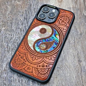 Symbol For Balance, Yin And Yang Art, Wood Phone Case, iPhone 15 14 13 12 Mini Pro Max, Samsung Case, Pixel 88Pro case, Customised Design image 4