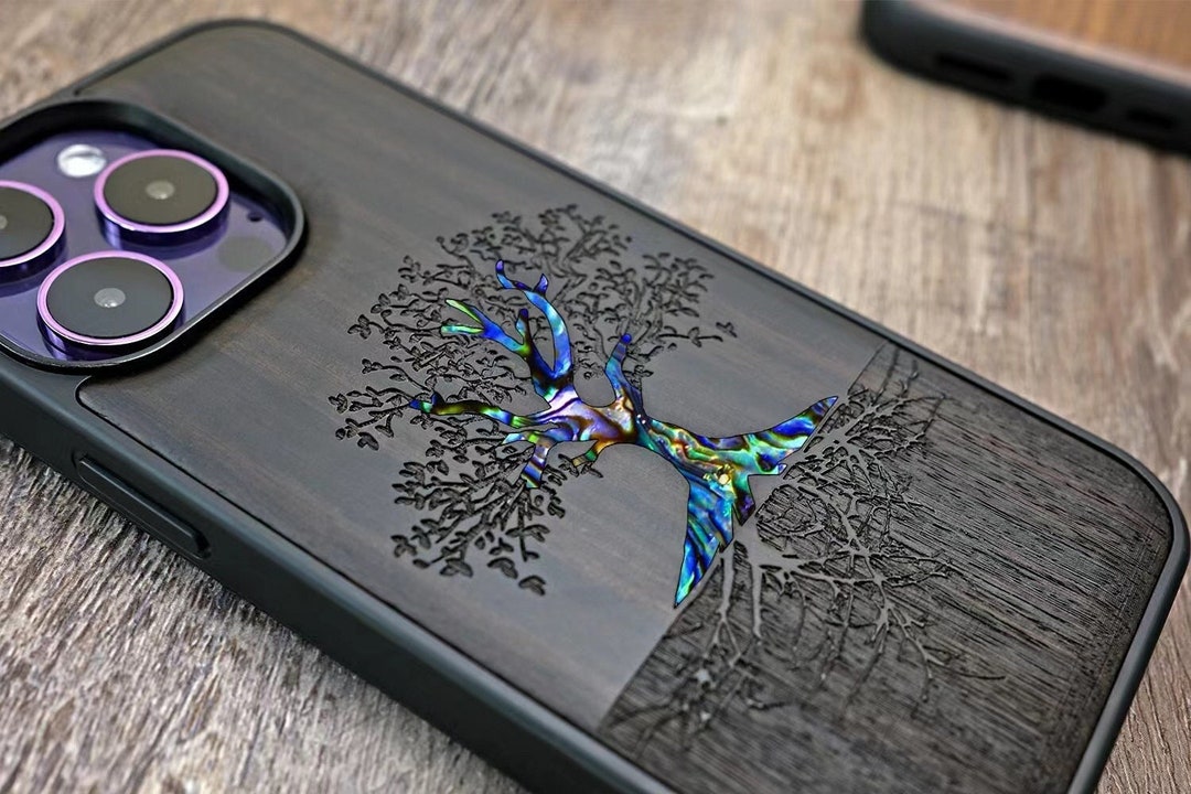 Tree of Life Wood Phone Case - Spiritual Zen Balance Taoist Protective ...