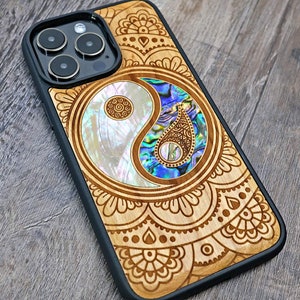 Symbol For Balance, Yin And Yang Art, Wood Phone Case, iPhone 15 14 13 12 Mini Pro Max, Samsung Case, Pixel 88Pro case, Customised Design image 7