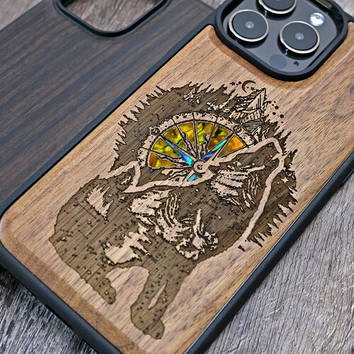 Treble Clef Sign Engraved Wood Case for Iphone 14 13 12 Mini Etsy