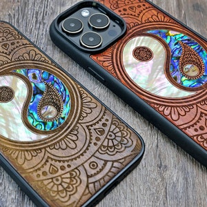 Symbol For Balance, Yin And Yang Art, Wood Phone Case, iPhone 15 14 13 12 Mini Pro Max, Samsung Case, Pixel 88Pro case, Customised Design image 8