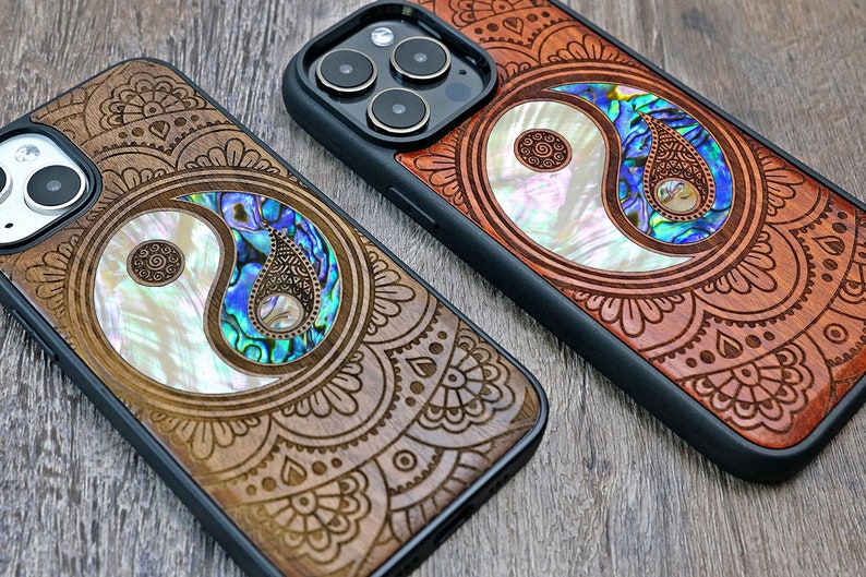 Symbol For Balance, Yin And Yang Art, Wood Phone Case, iPhone 15 14 13 12 Mini Pro Max, Samsung Case, Pixel 88Pro case, Customised Design image 8