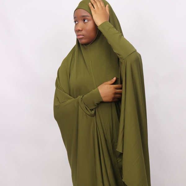 Sleeved jilbab-green