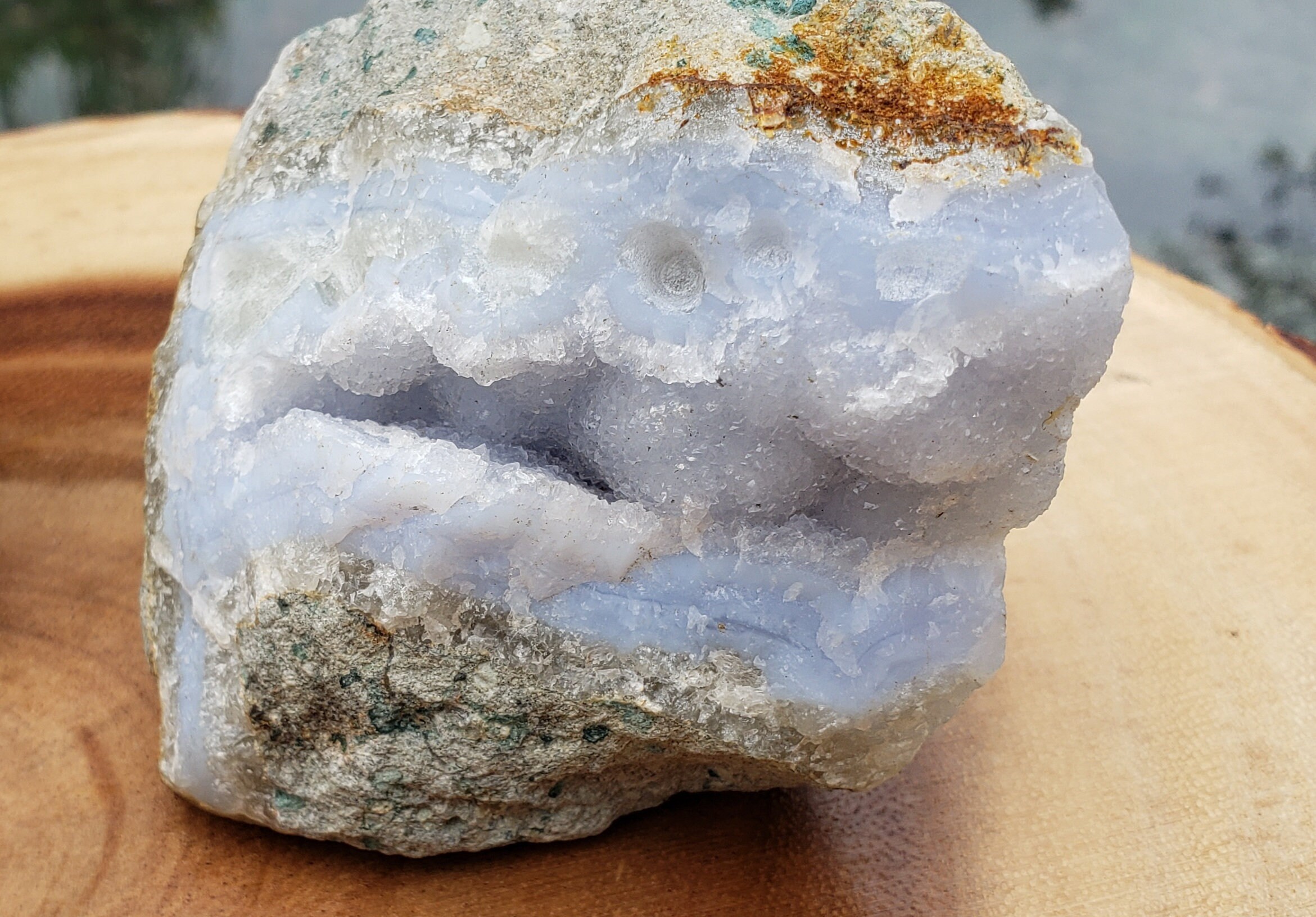 Blue Chalcedony Blue Chalcedony Geode Crystal Geode | Etsy