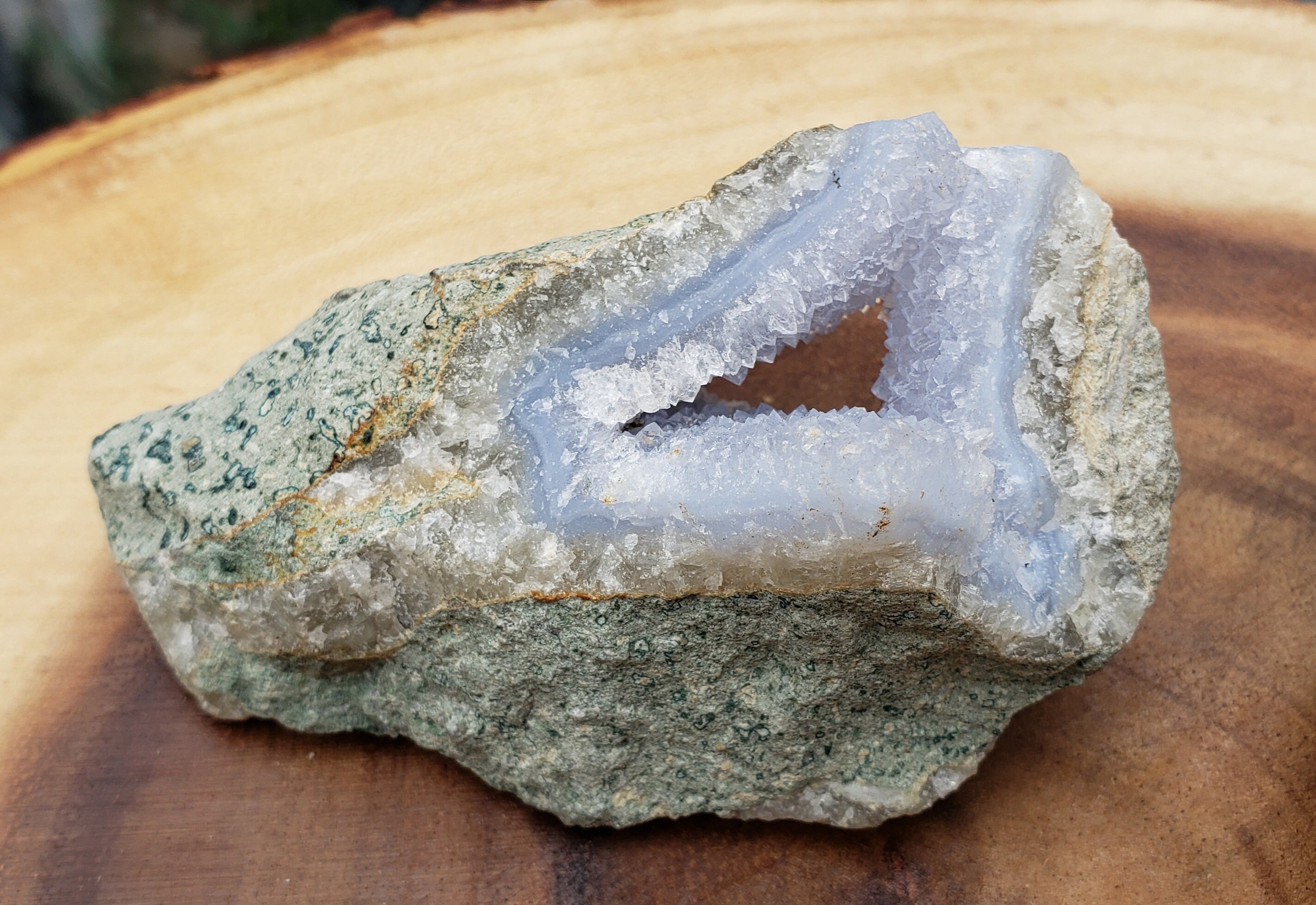 Blue Chalcedony Blue Chalcedony Geode Crystal Geode | Etsy