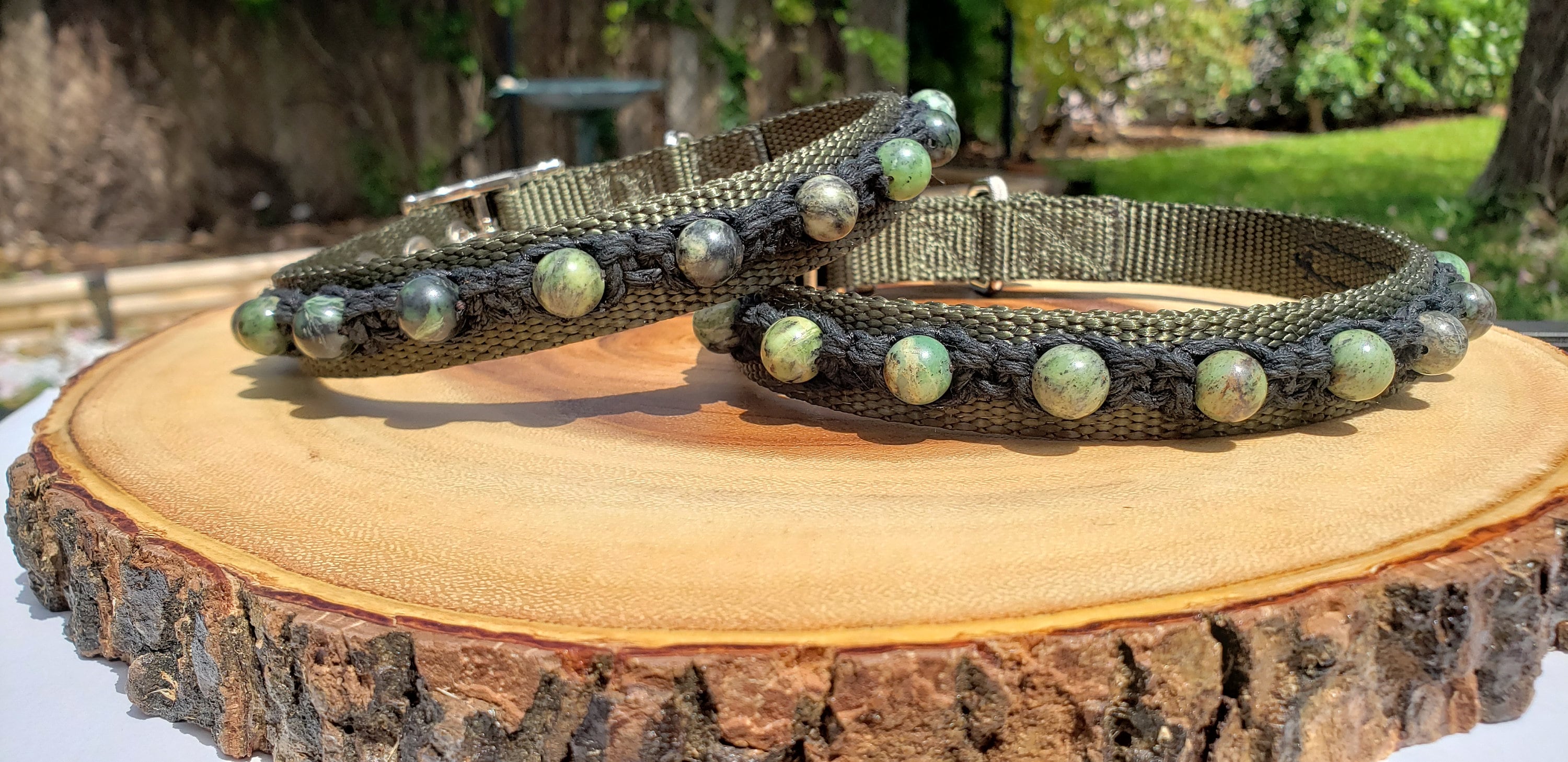 Jade Dog Collar Crystal Dog Collar Crystal Healing Collar Etsy UK