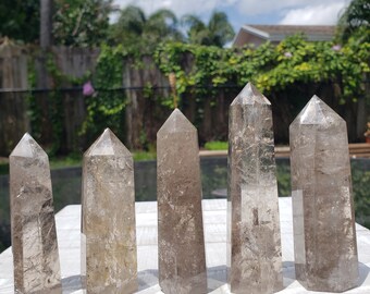 Smoky Quartz Points - Quartz Points - Smoky Quartz Tower - Polished Smoky Quartz - Quartz Tower - Clear Smoky Quartz - Healing/Chakra