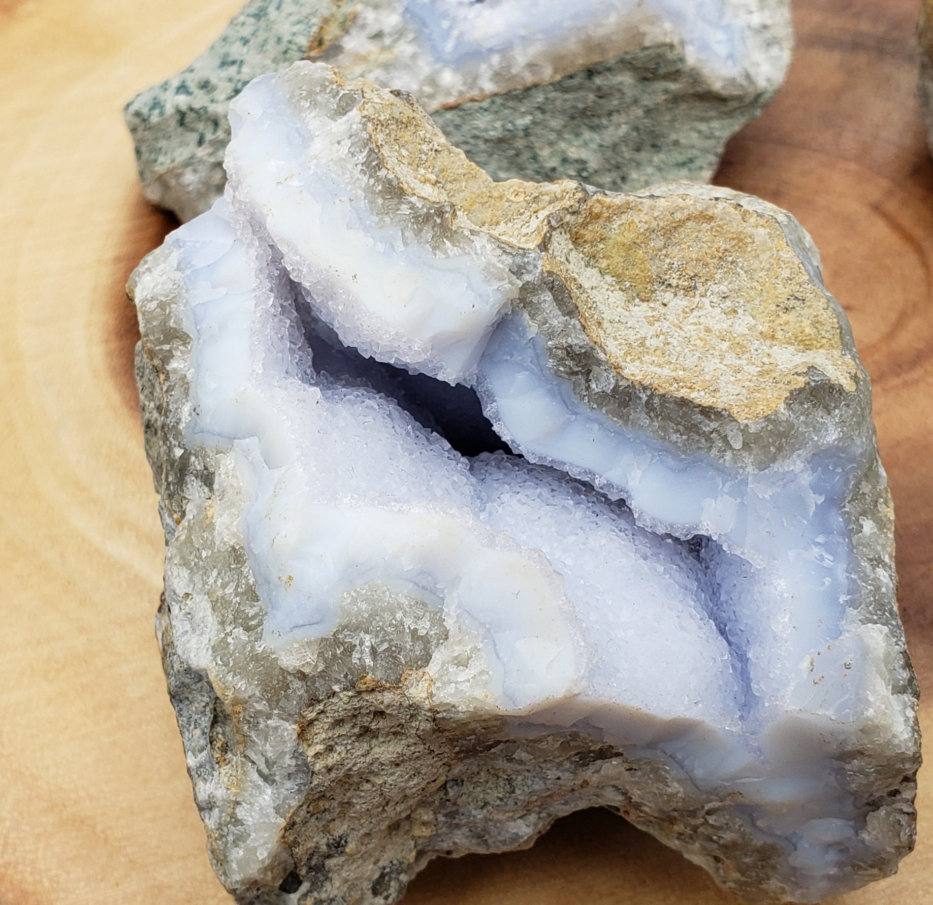 Blue Chalcedony Blue Chalcedony Geode Crystal Geode | Etsy
