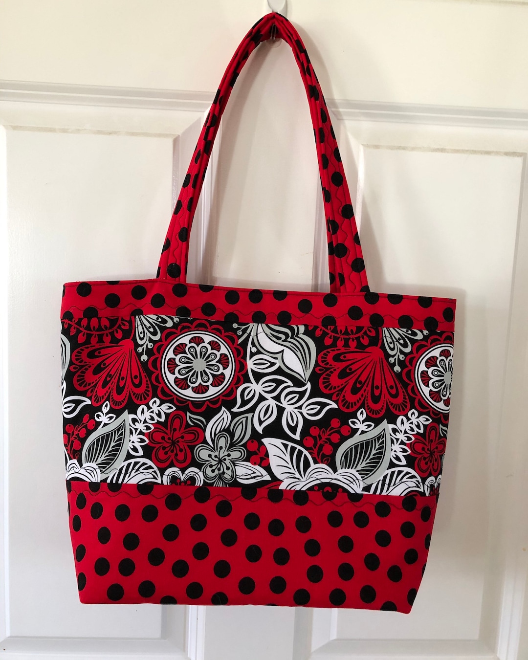 Black - Handcrafted Quilted Handbag 08