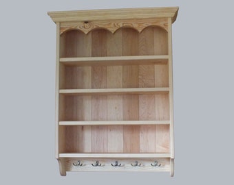 Solid Pine Wall Shelf | Cottage Style Kitchen Cupboard | s91