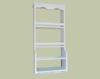 s104 Slim elegant wall mounted open plate cabinet