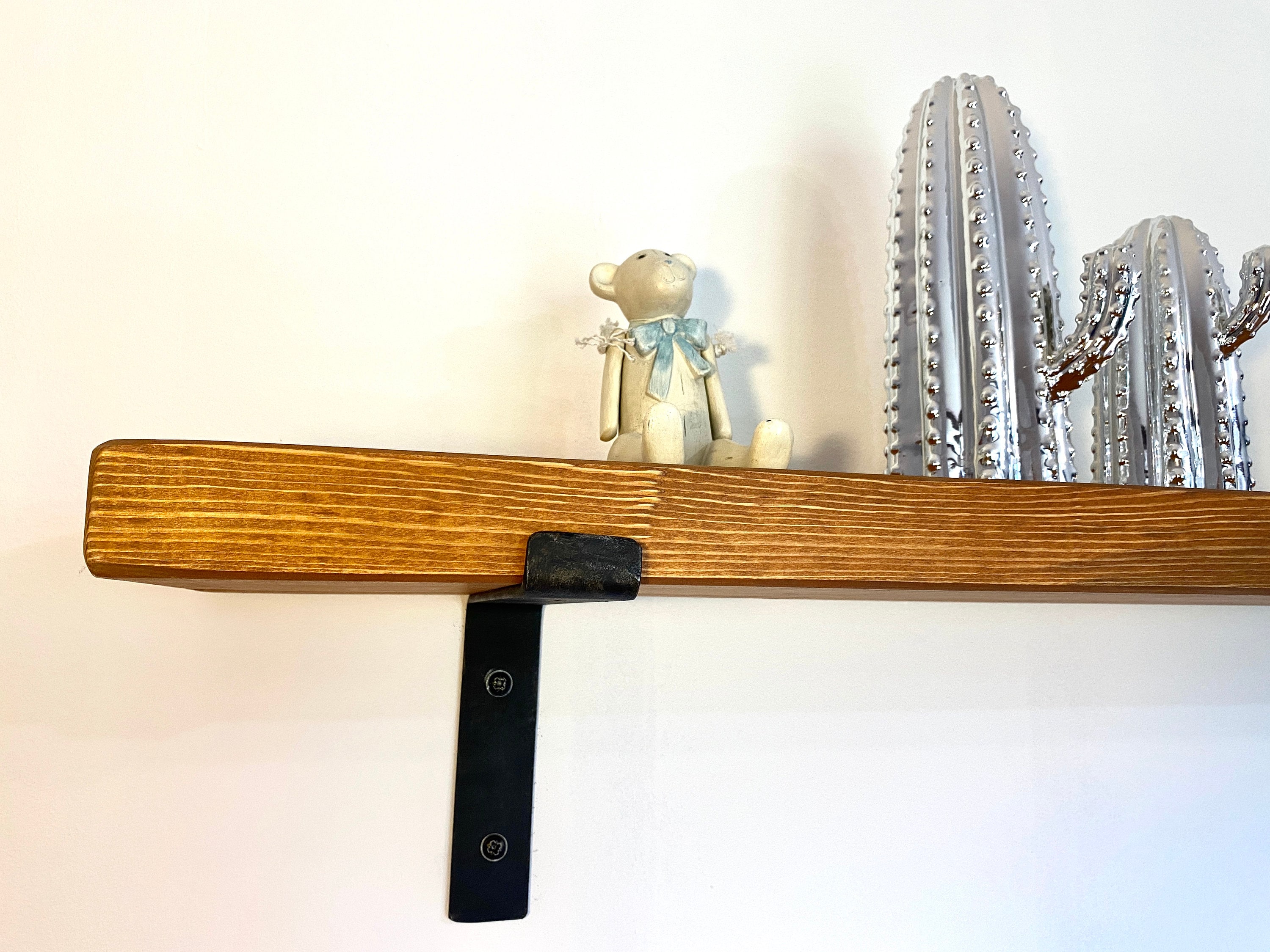 M24 2.8 x 22cm Solid Pine Shelf Shelf With Hanging Brackets Etsy