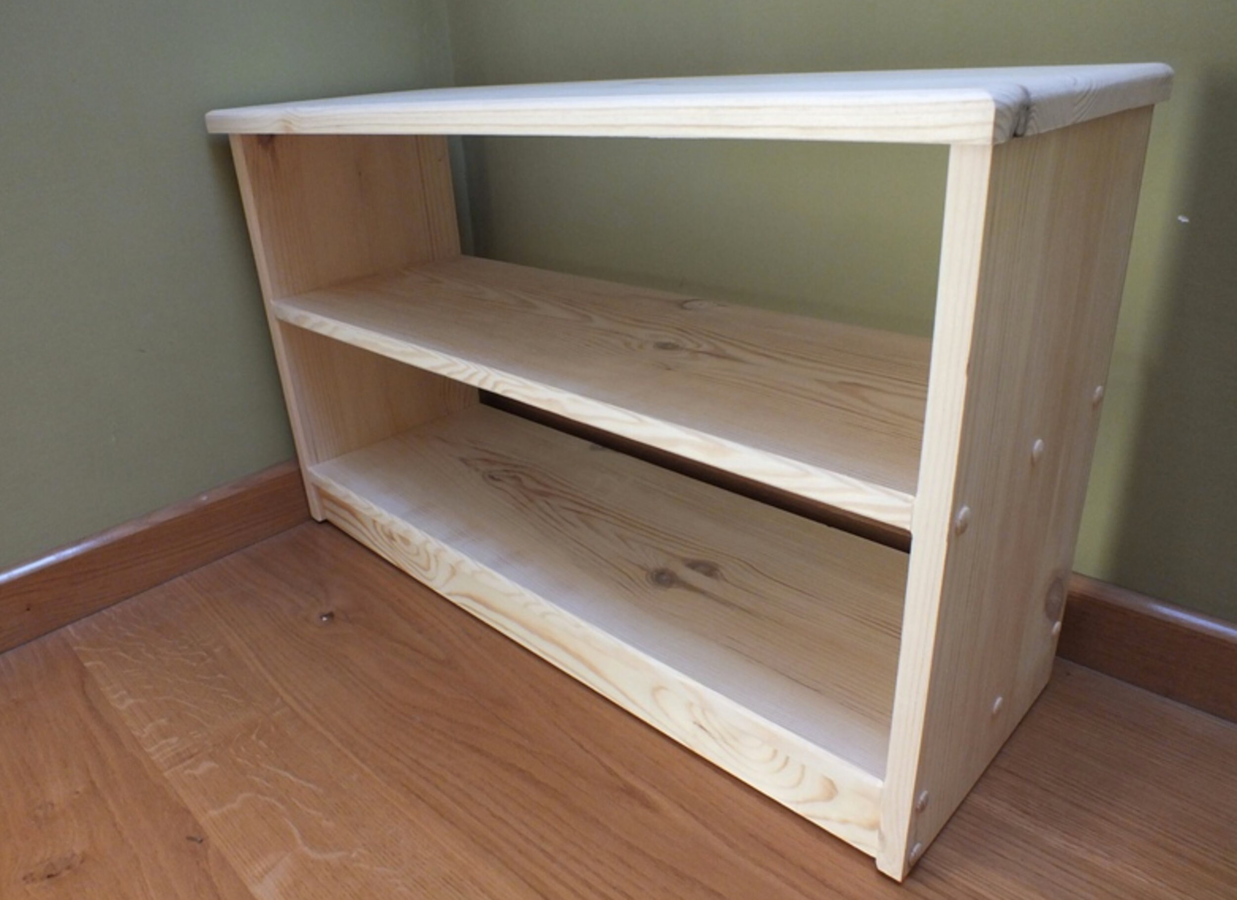 c15 Freestanding Wooden Cabinet | Shoe Storage | Solid Pine Freestanding Open Cupboard | TV Unit With Shelves