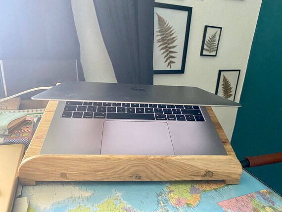 M59 Solid Oak Laptop Stand Solid Oak Book Raiser Laptop | Etsy