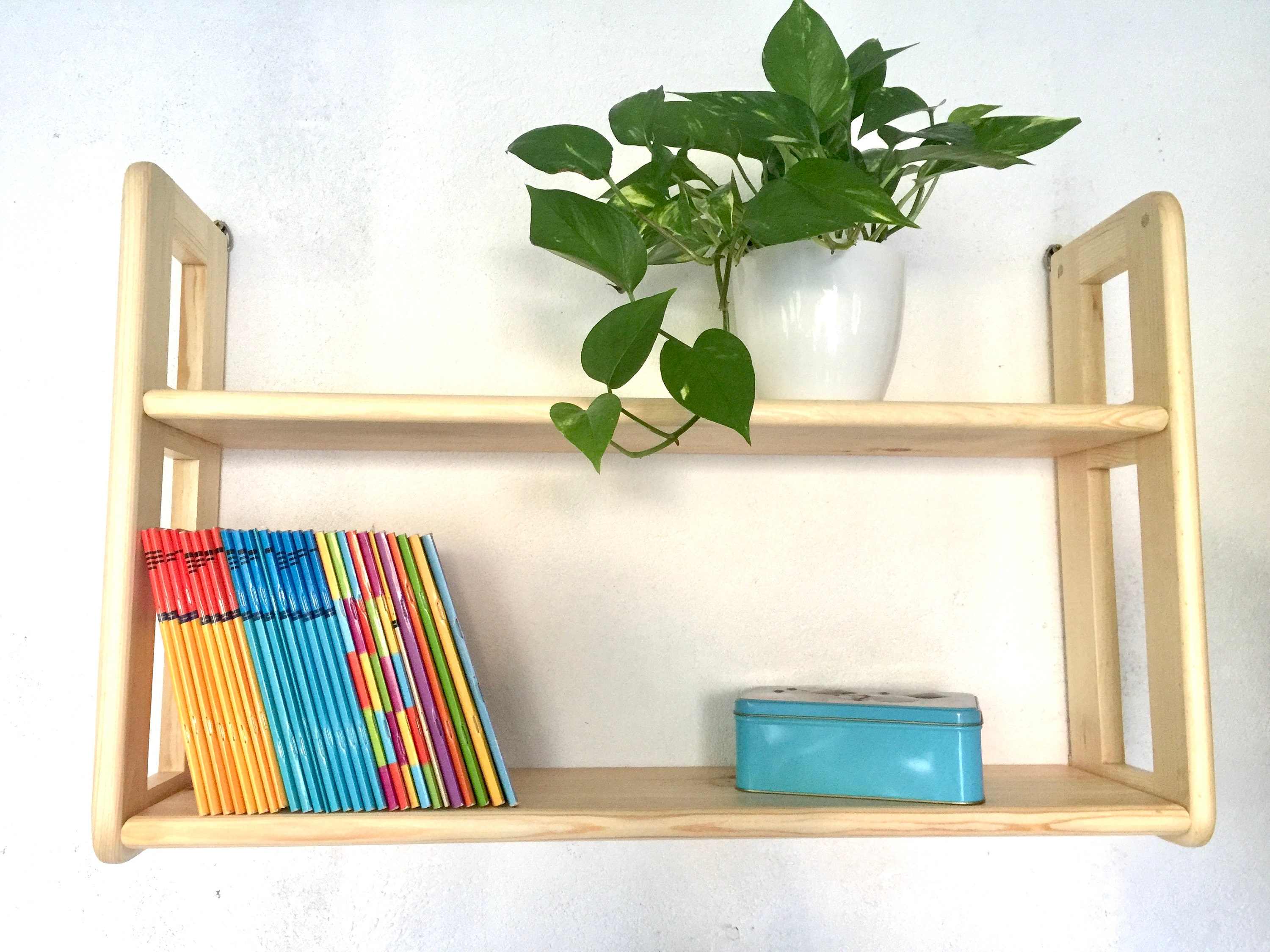 P4 Designed Shelf Made of Solid Wood Solid Pine Wood Shelf Etsy