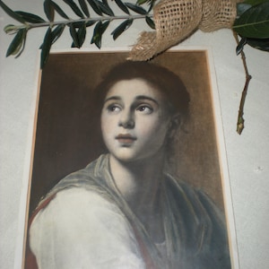 Vintage  Photograph of  Mengs’s painting Portrait of his daughter, Galleria Barberini, Italy Roma, Photographed by Anderson