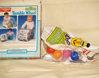vintage Hasbro Bradley Royaume-Uni 1986 Playskool bébé Roue Tumble ABC Sesame street