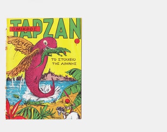 TARZAN Little Tarzan #11 Ο ΜΙΚΡΟΣ ΤΑΡΖΑΝ Bande dessinée grecque d’Anemodouras, Illustration Byron Aptosoglou 1958 Athènes, Grèce